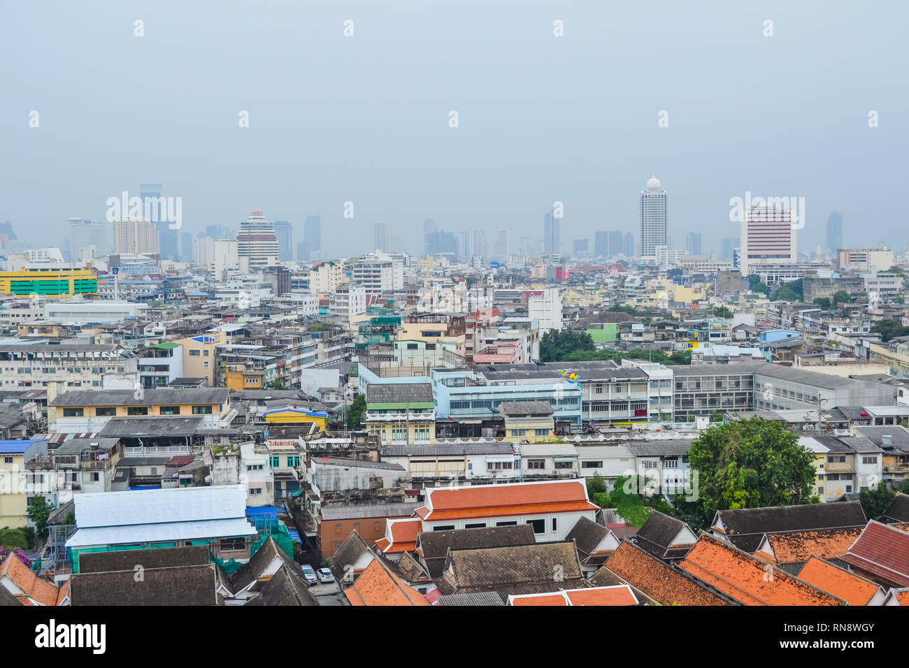BANGKOK, THAILAND, Golden mountain, phu khao thong or Wat Saket, an