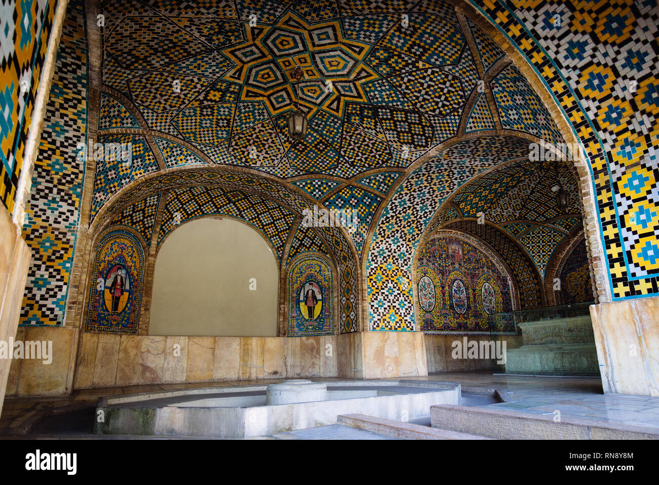 Persian mosaic at Golestan palace Stock Photo - Alamy
