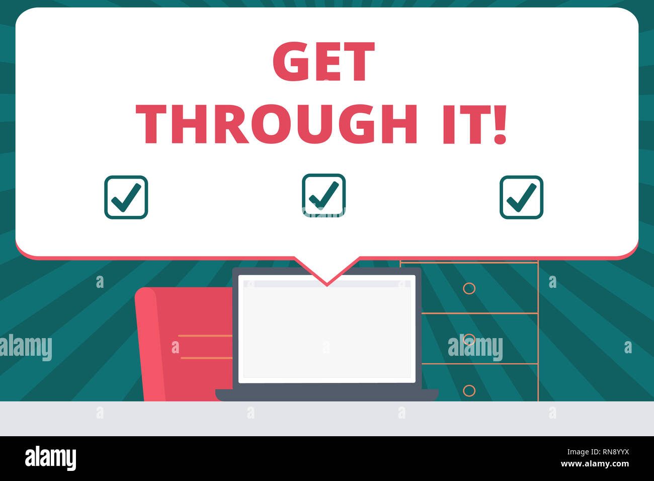 Handwriting Text Writing Get Through It Concept Meaning Overcome The Obstacles Challenge Courage Empowerment Stock Photo Alamy
