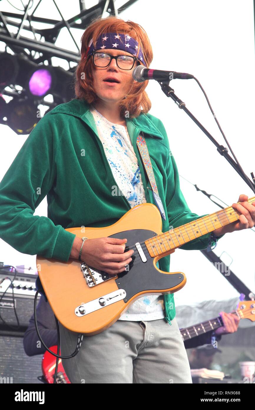 Singer, songwriter and guitarist Brett Dennen is shown performing on