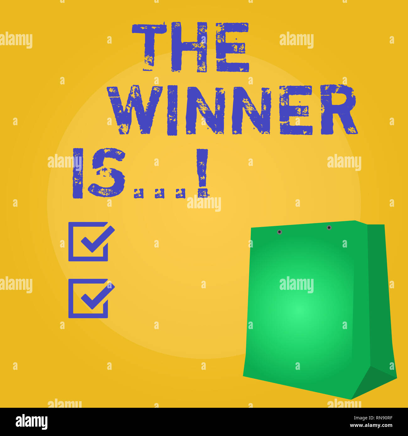 Winner Work Note Writing note showing The Winner Is . Business photo showcasing ...