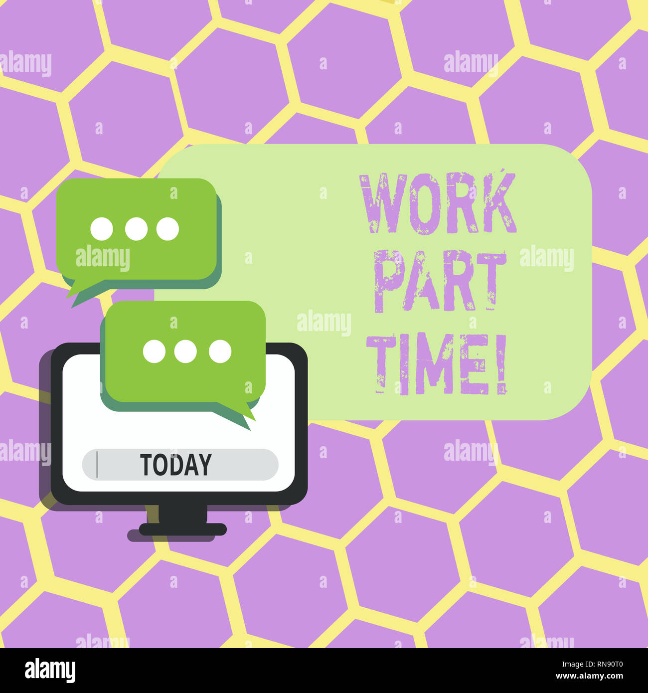 Part Time Tech Sign Text sign showing Work Part Time. Conceptual photo A job that is not ...