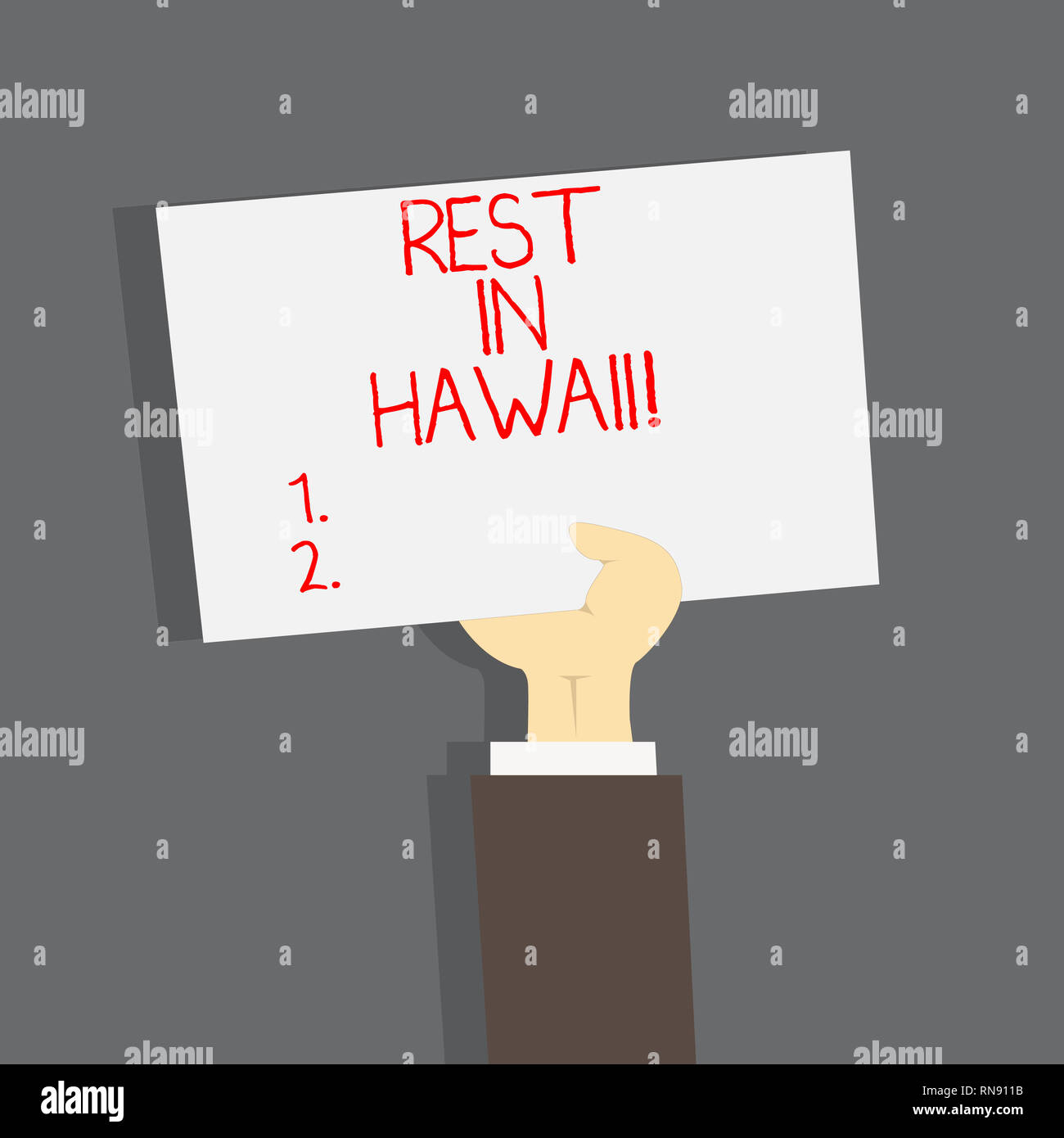 Conceptual Hand Writing Showing Rest In Hawaii Business Photo