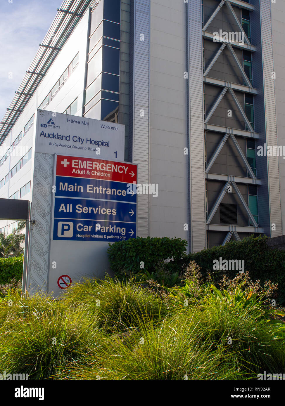 Main Entrance To Auckland City Hospital Stock Photo - Alamy