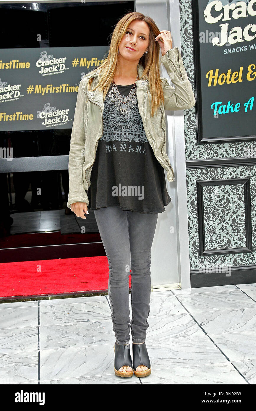 New York, USA. 15 May, 2013. Ashley Tisdale, hosts The Wednesday, May 15,  2013 First Time With Cracker Jack'D at Madison Square Park in New York,  USA. Credit: Steve Mack/S.D. Mack Pictures/Alamy