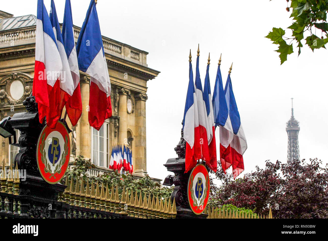 Tricolor cockade, Paris, France Stock Photo Alamy