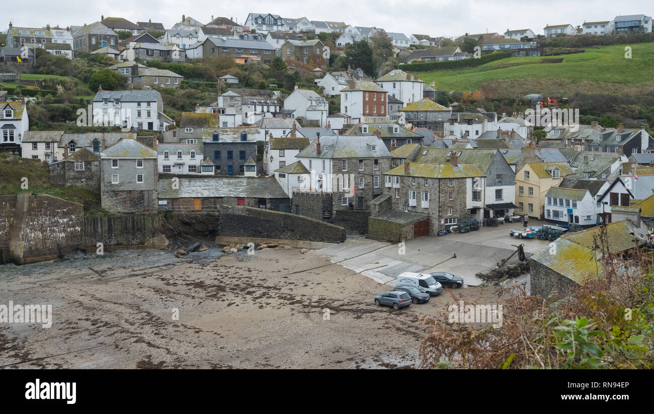 Port Issac, the filming location of Doc Martin, Cornwall, England Stock(07)