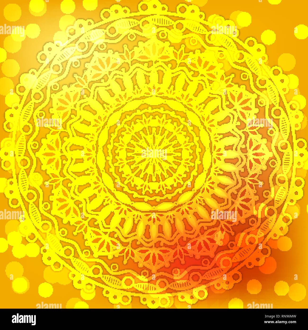 Mandala background abstract round ornament ethnic indian orange Stock  Vector Image & Art - Alamy