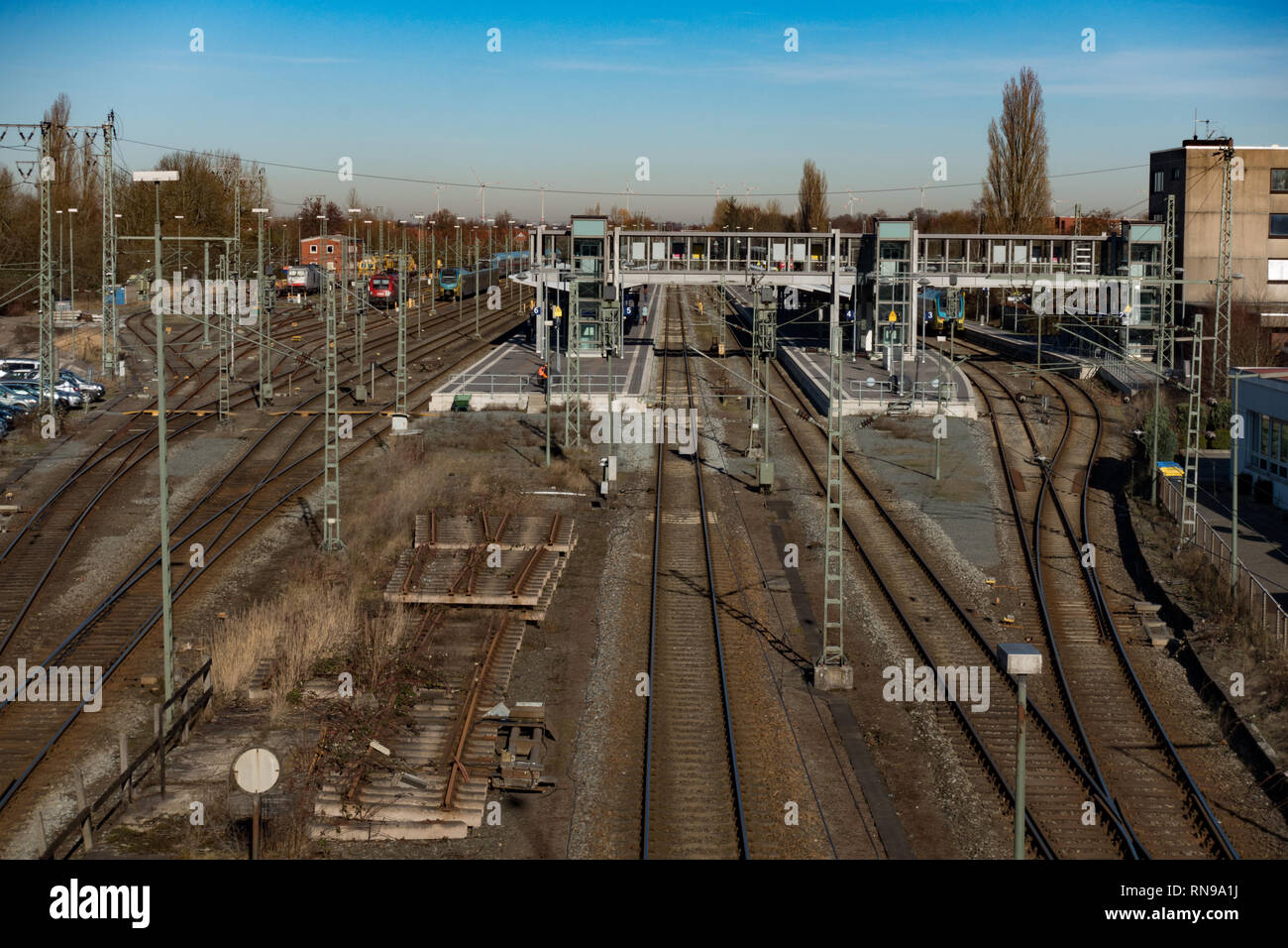 Emden Train Station. Germany Stock Photo