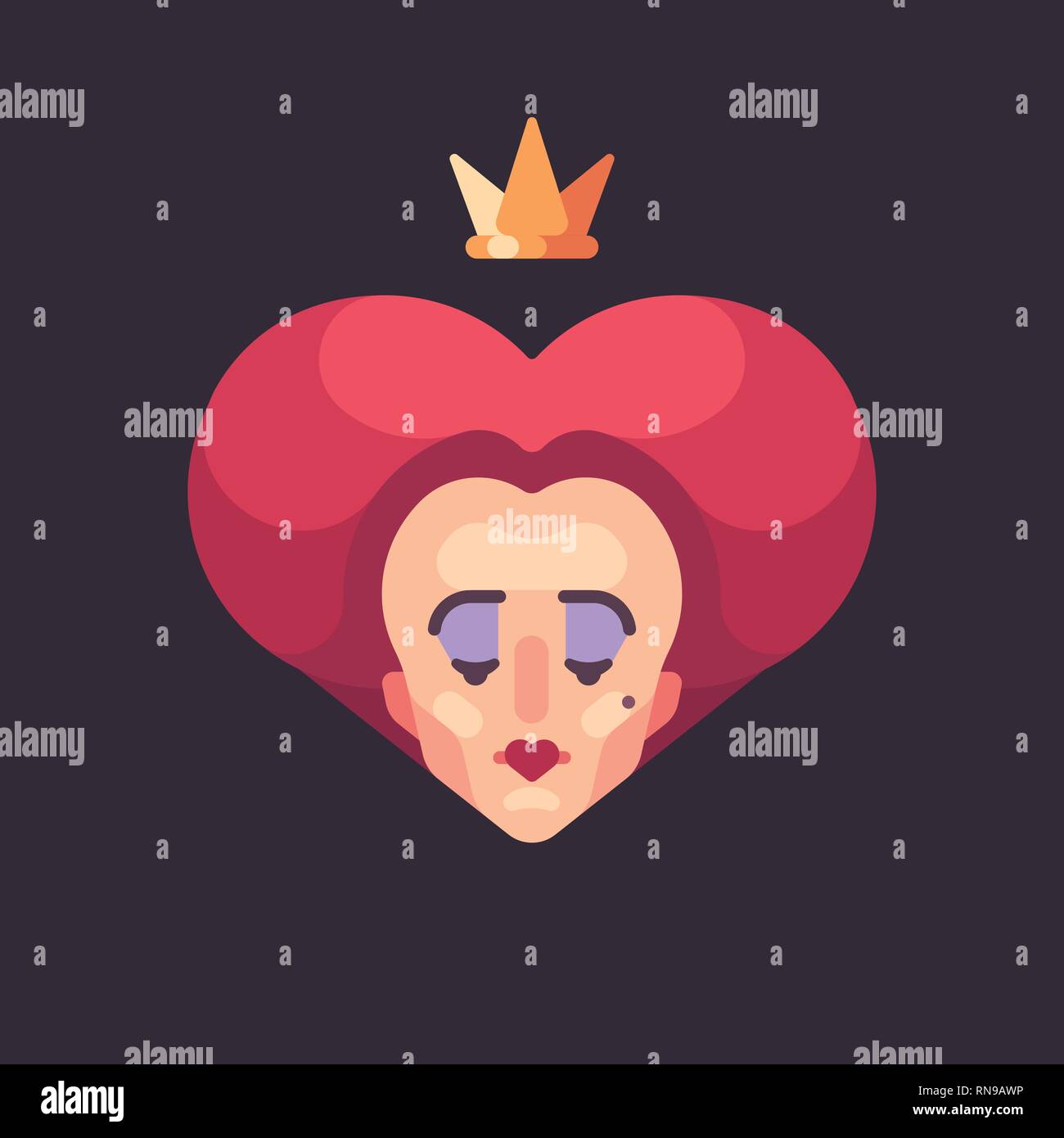 Queen Of Hearts Flat Illustration Fairy Tale Character Concept Stock Vector Image Art Alamy Queen Of Hearts Flat Illustration Fairy Tale Character Concept Stock Vector Image Art Alamy