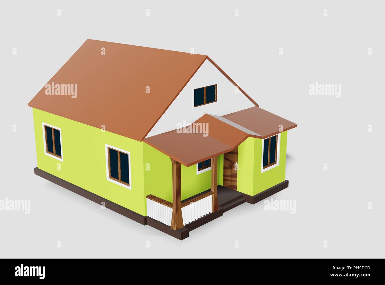 house modern contemporary style isolated on white background Stock ...