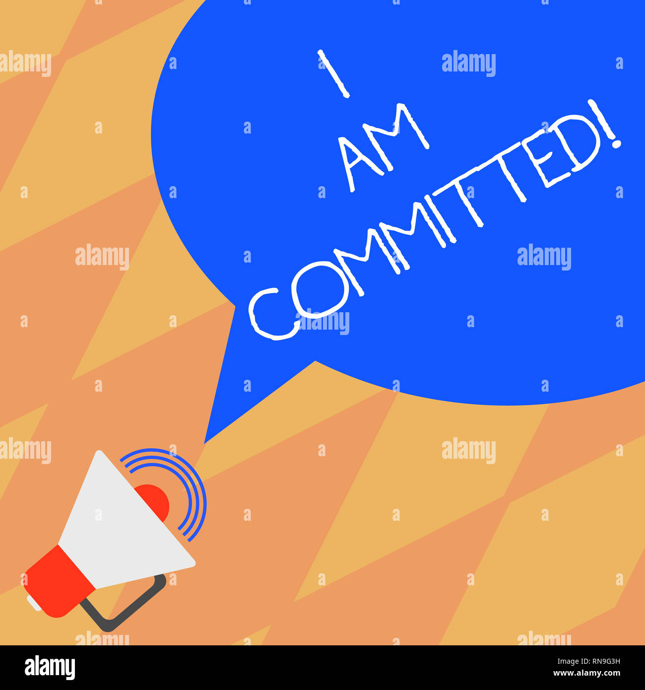 Text sign showing I Am Committed. Conceptual photo To be engage with a