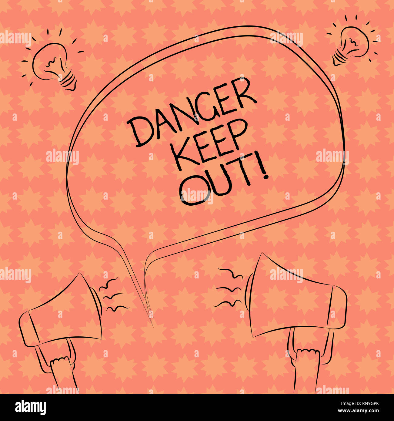 Writing note showing Danger Keep Out. Business photo showcasing Warning ...