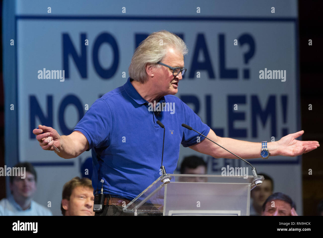 Leave Means Leave campaigners hold a Let's Go WTO rally at the Central Methodists Hall  Featuring: Tim Martin Where: London, United Kingdom When: 17 Jan 2019 Credit: Wheatley/WENN Stock Photo