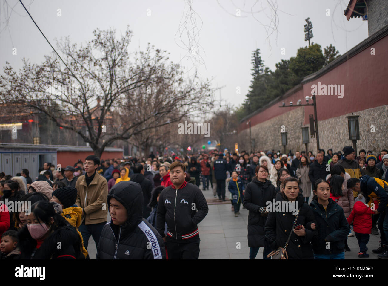 Visit the crowd.The Spring Festival of 2019 in xi 'an China Stock Photo