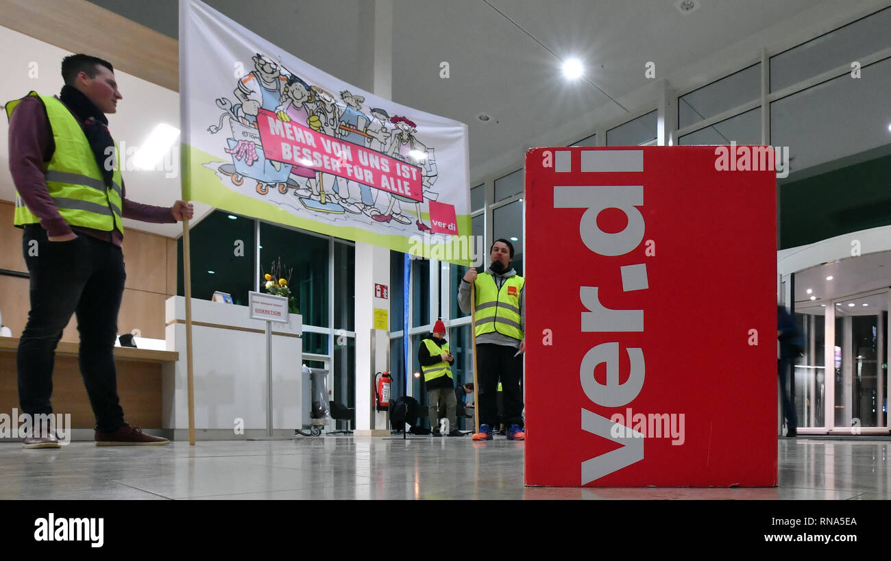 18 February 2019 Thuringia Jena Trade Union Members Stand With