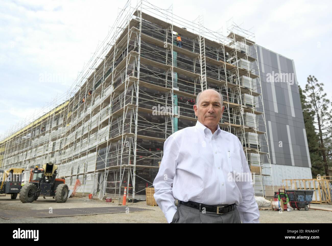 Los Angeles, California, USA. 28th Jan, 2019. CEO Dana Roberts of Pasadena-based construction contractor C.W. Driver Companies at the science center site at Cal State Dominguez Hills Credit: Ringo Chiu/ZUMA Wire/Alamy Live News Stock Photo