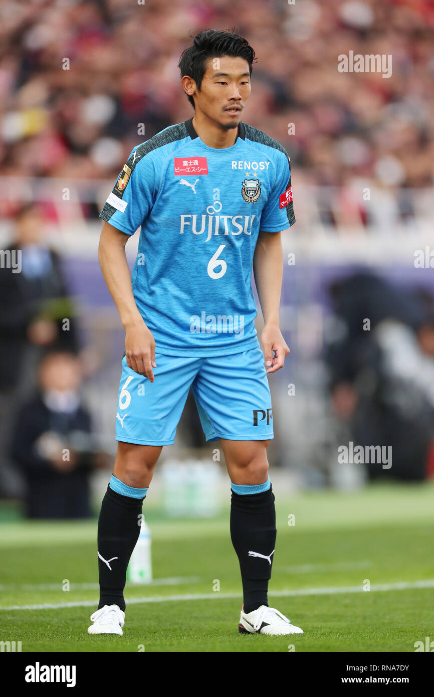 Saitama Japan 16th Feb 2019 Hidemasa Morita Frontale Football Soccer Fuji Xerox Super Cup 2019 Match Between Kawasaki Frontale 1 0 Urawa Red Diamonds At Saitama Stadium 2002 In Saitama Japan Credit