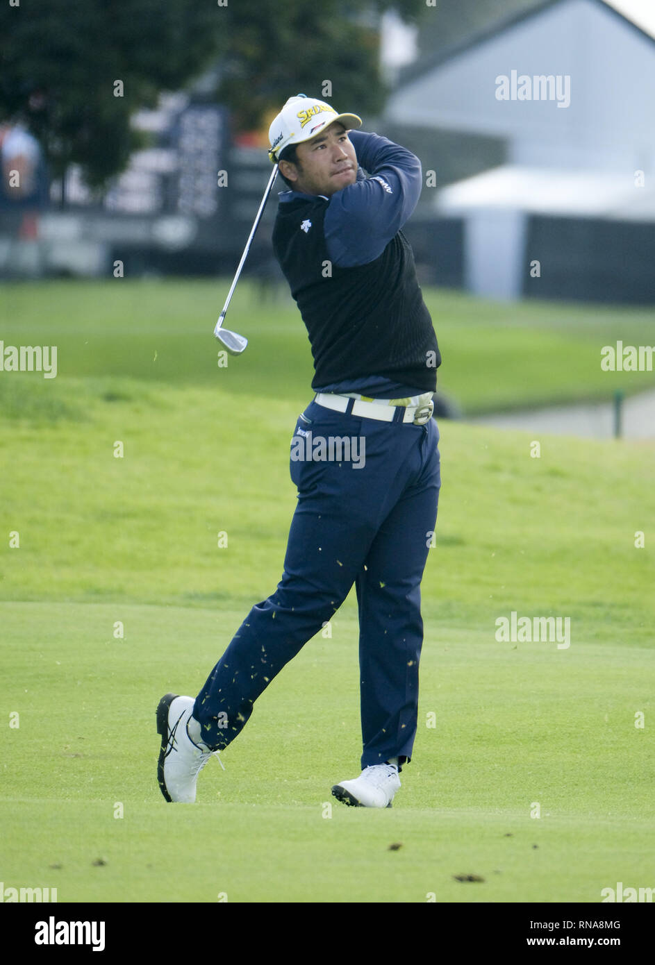 Los Angeles, California, USA. 17th Feb, 2019. Hideki Matsuyama competes in the final round of PGA Tour Genesis Open golf tournament at Riviera Country Club on February 17, 2019 in Pacific Palisades, California. Credit: Ringo Chiu/ZUMA Wire/Alamy Live News Stock Photo