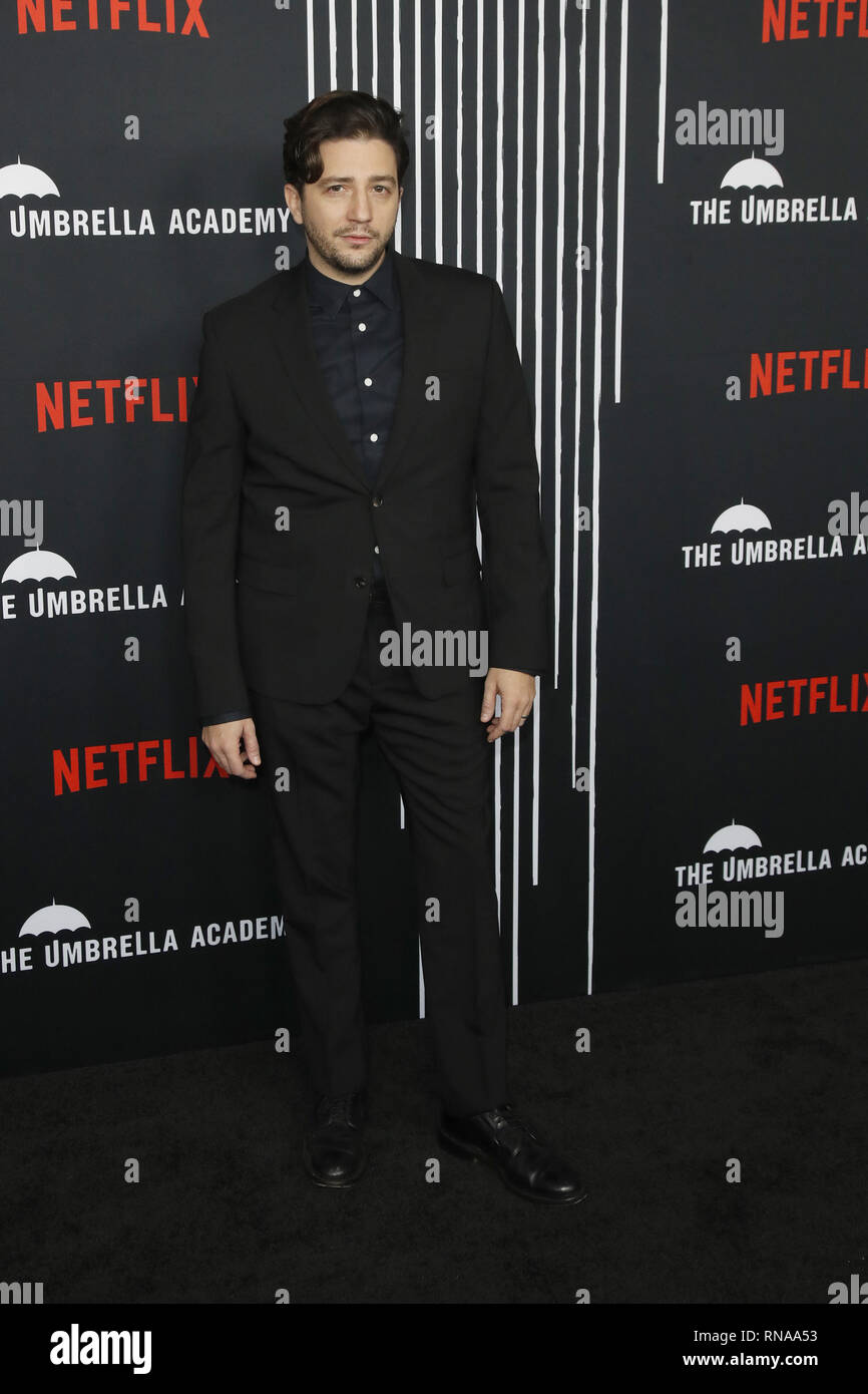 Los Angeles, CA, USA. 12th Feb, 2019. LOS ANGELES - FEB 12: John Magaro at the ''The Umbrella Academy'' Premiere at the ArcLight Hollywood on February 12, 2019 in Los Angeles, CA Credit: Kay Blake/ZUMA Wire/Alamy Live News Stock Photo