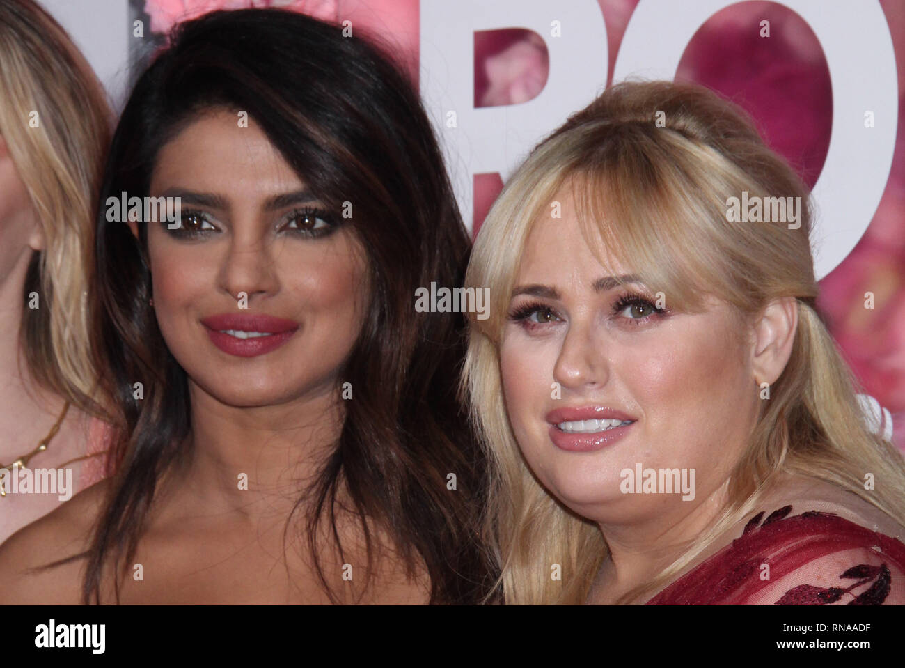 Priyanka Chopra, Rebel Wilson  02/11/2019 The World Premiere of 'Isn't It Romantic' held at the Theatre at Ace Hotel in Los Angeles, CA  Photo: Cronos/Hollywood News Stock Photo