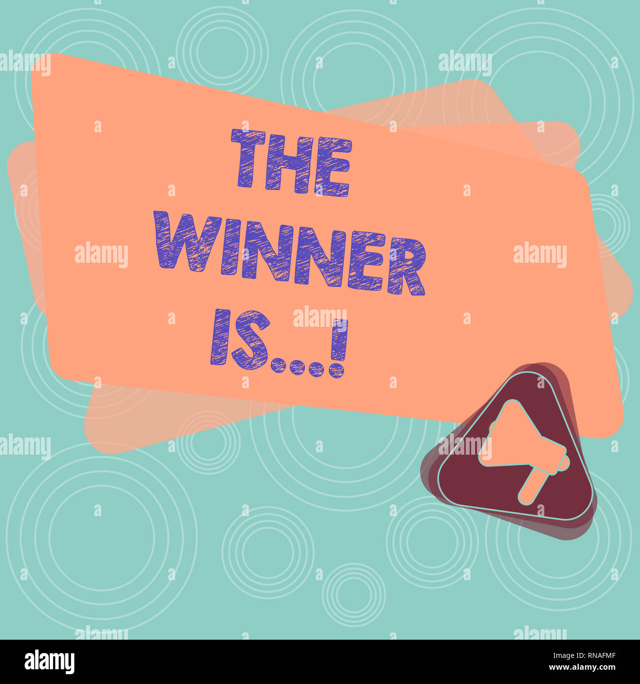 Text sign showing The Winner Is . Conceptual photo Announcing who won a ...