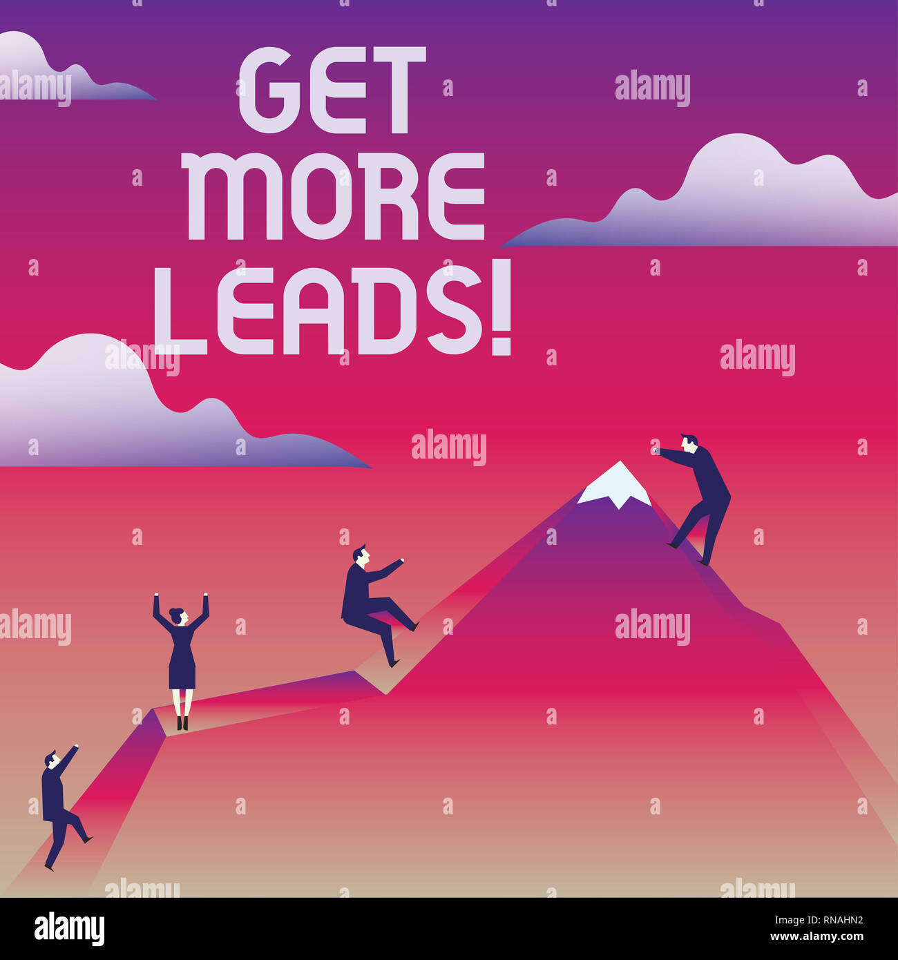 Writing note showing Get More Leads. Business photo showcasing Look for