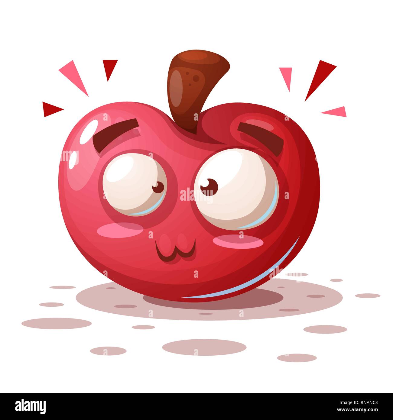 Cute, funny - cartoon apple characters Stock Vector Image & Art - Alamy