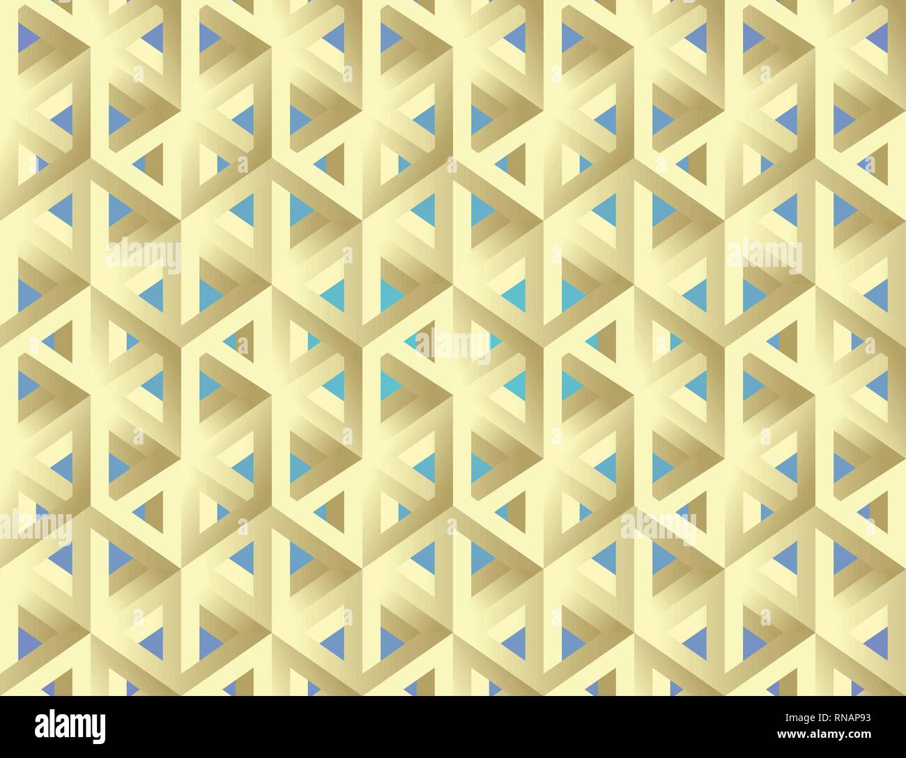 Escher style, isomeric figures. Stock Vector