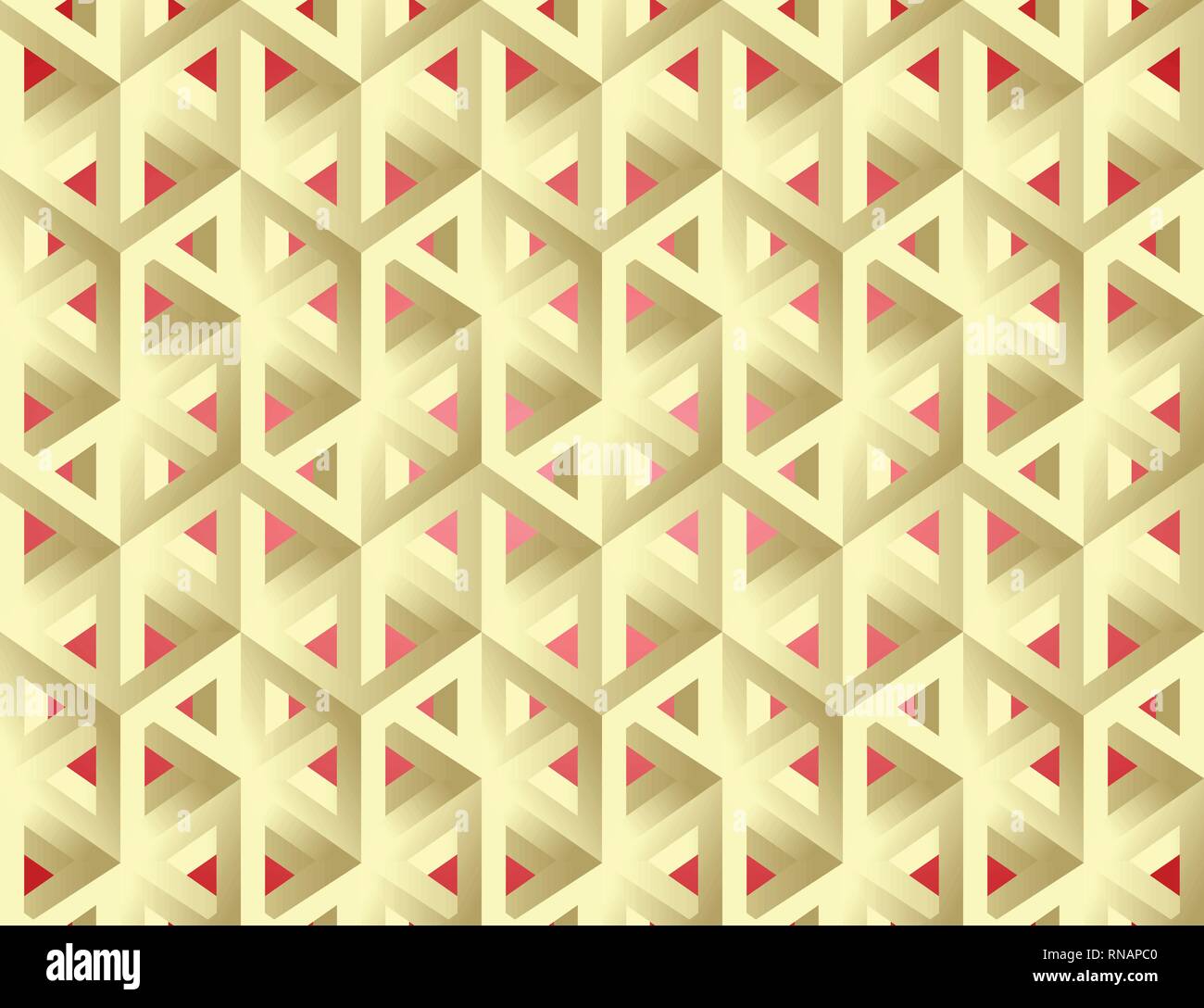 Escher style, isomeric figures. Stock Vector