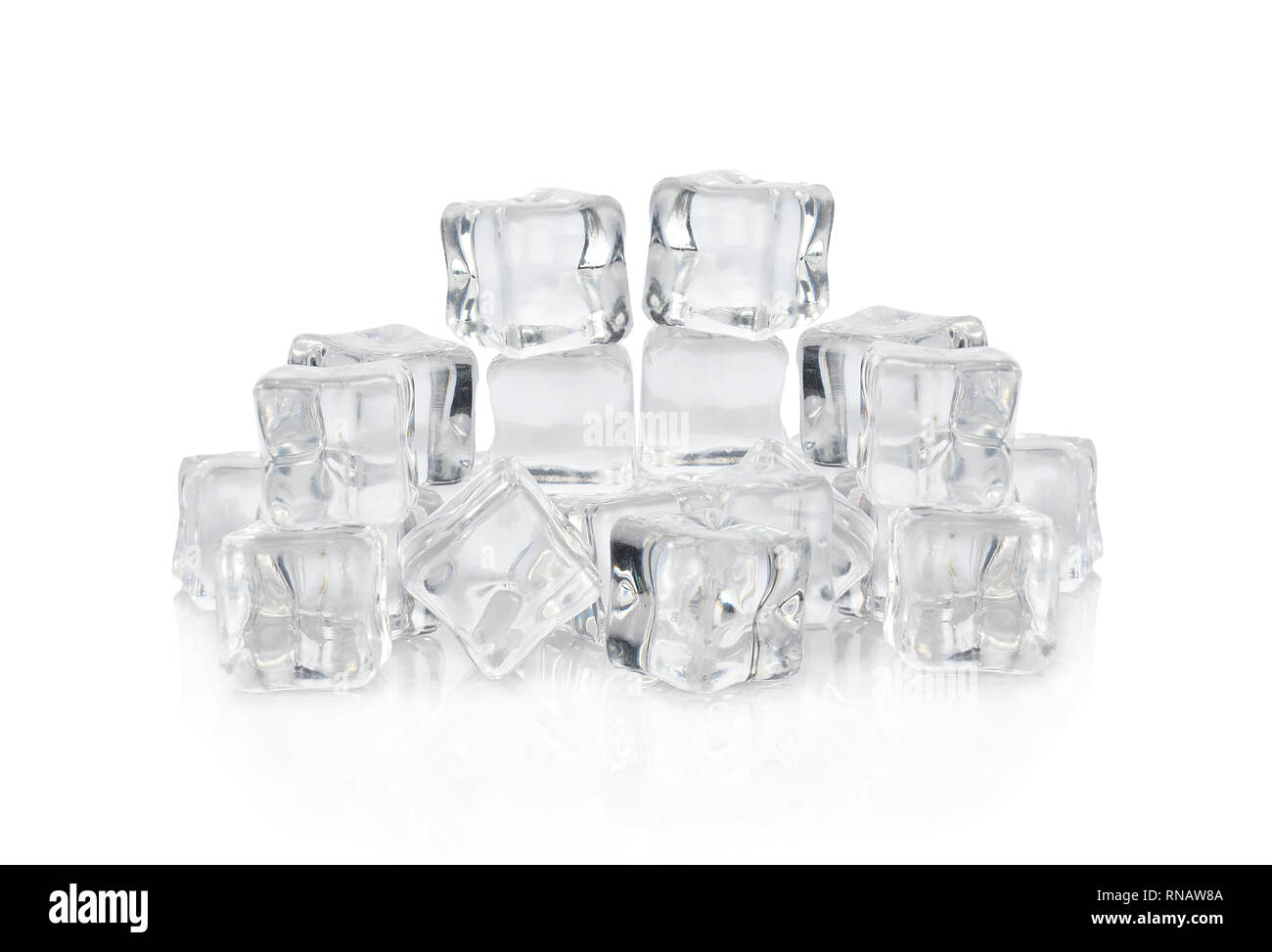 Ice cubes isolated on white background Stock Photo - Alamy
