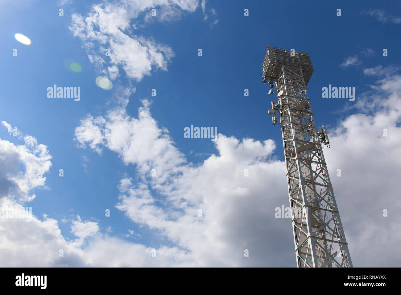 Low angle aerial view tower hi-res stock photography and images - Alamy