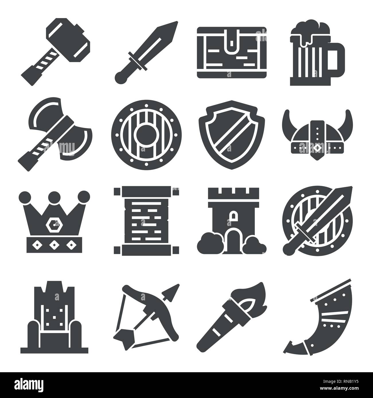 Simple Set of Medieval Related Vector Icons. Contains such Icons as ...