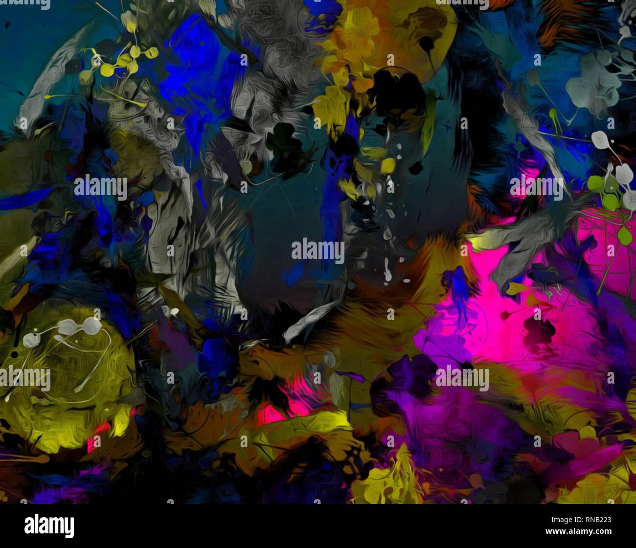 abstract psychedelic background from color chaotic brush strokes of ...