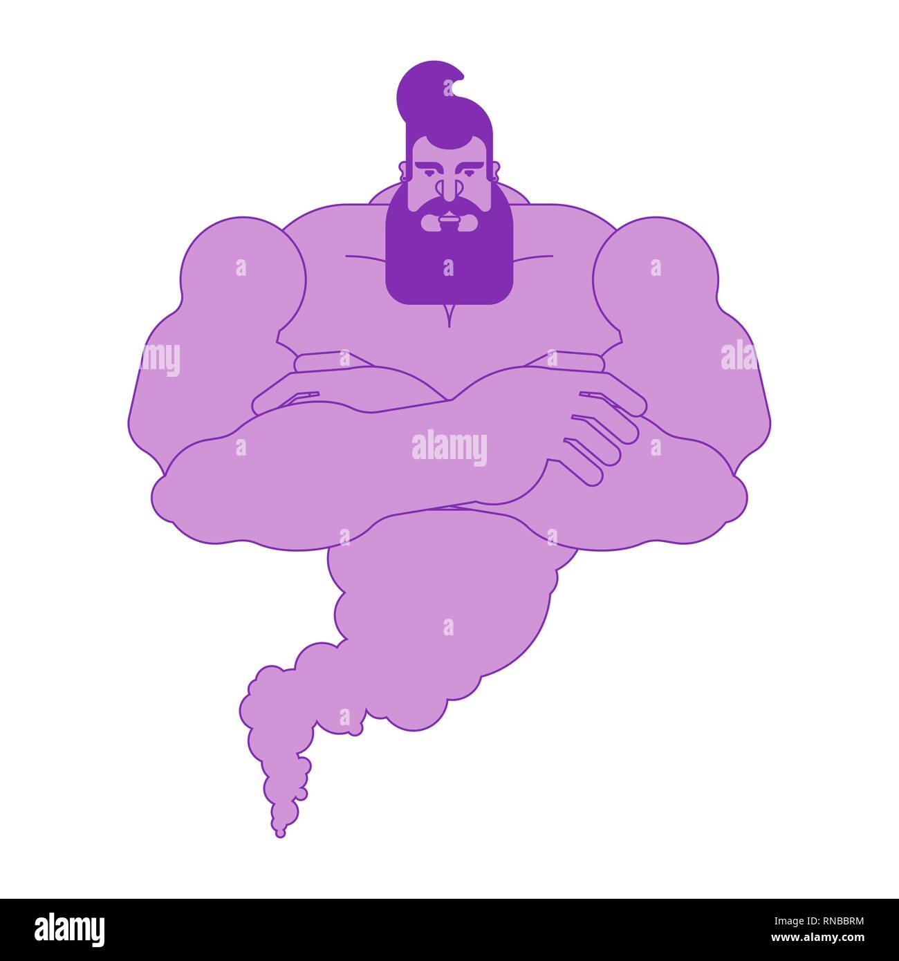 Genie magic wizard isolated. Genius Fairy spirit Stock Vector