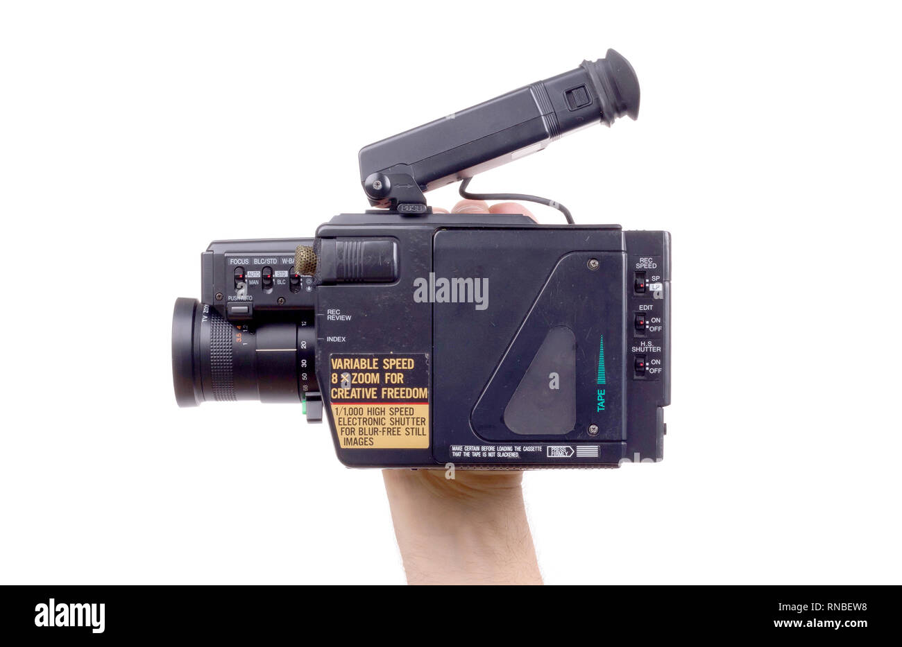 Analogue camcorder, isolated on a white background Stock Photo Alamy