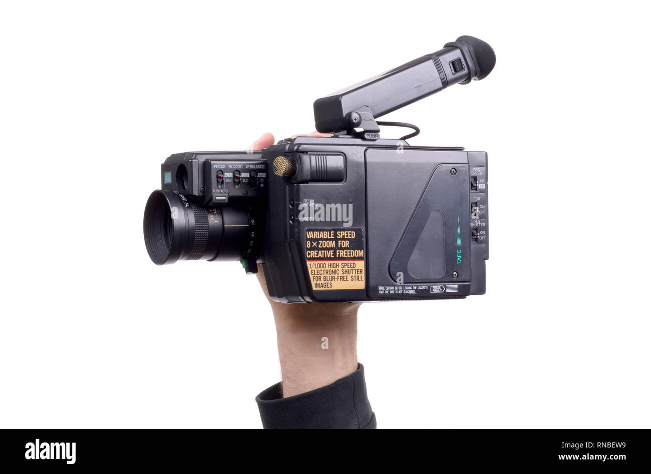 Analogue camcorder, isolated on a white background Stock Photo Alamy