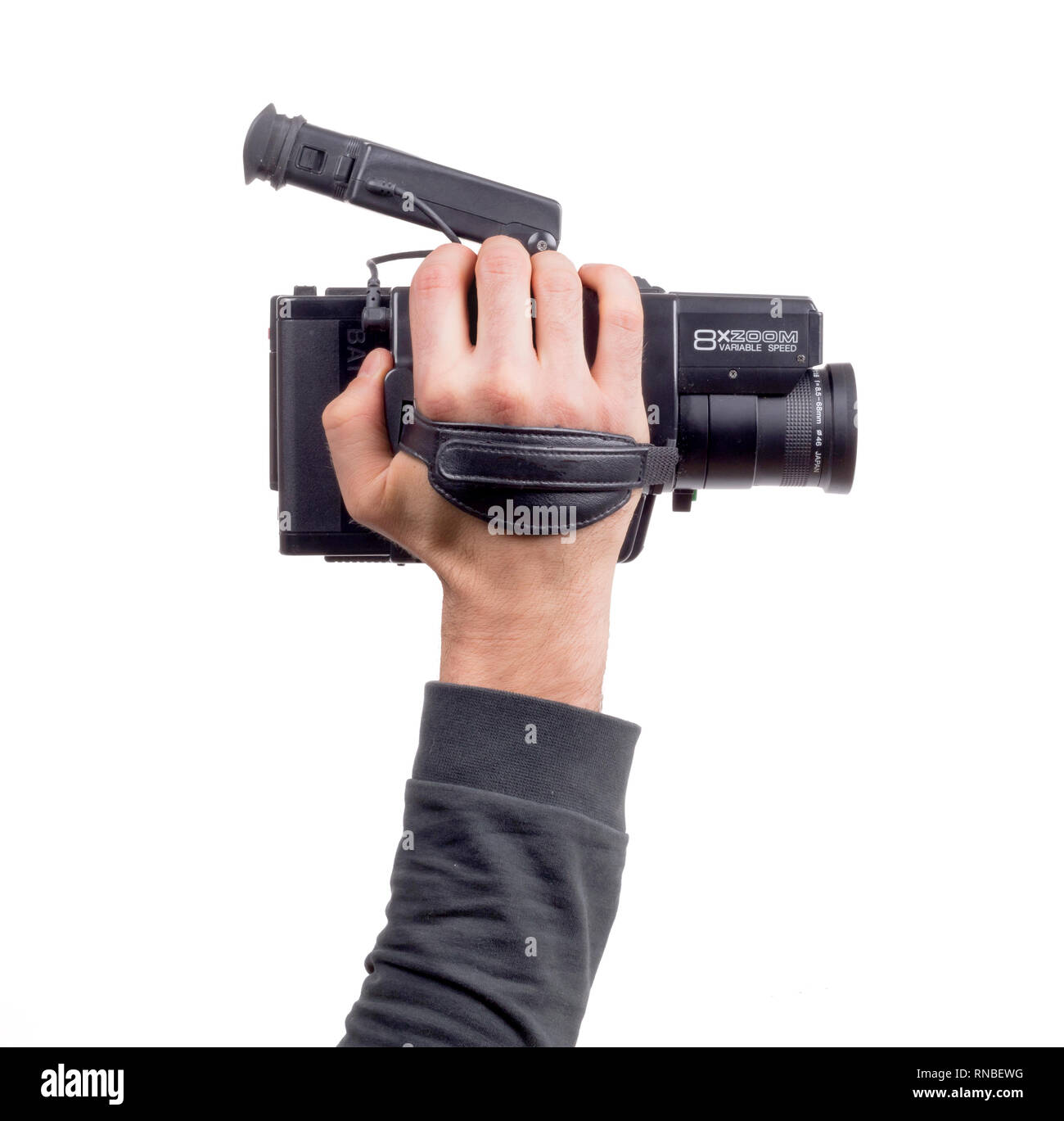 Analogue camcorder, isolated on a white background Stock Photo Alamy