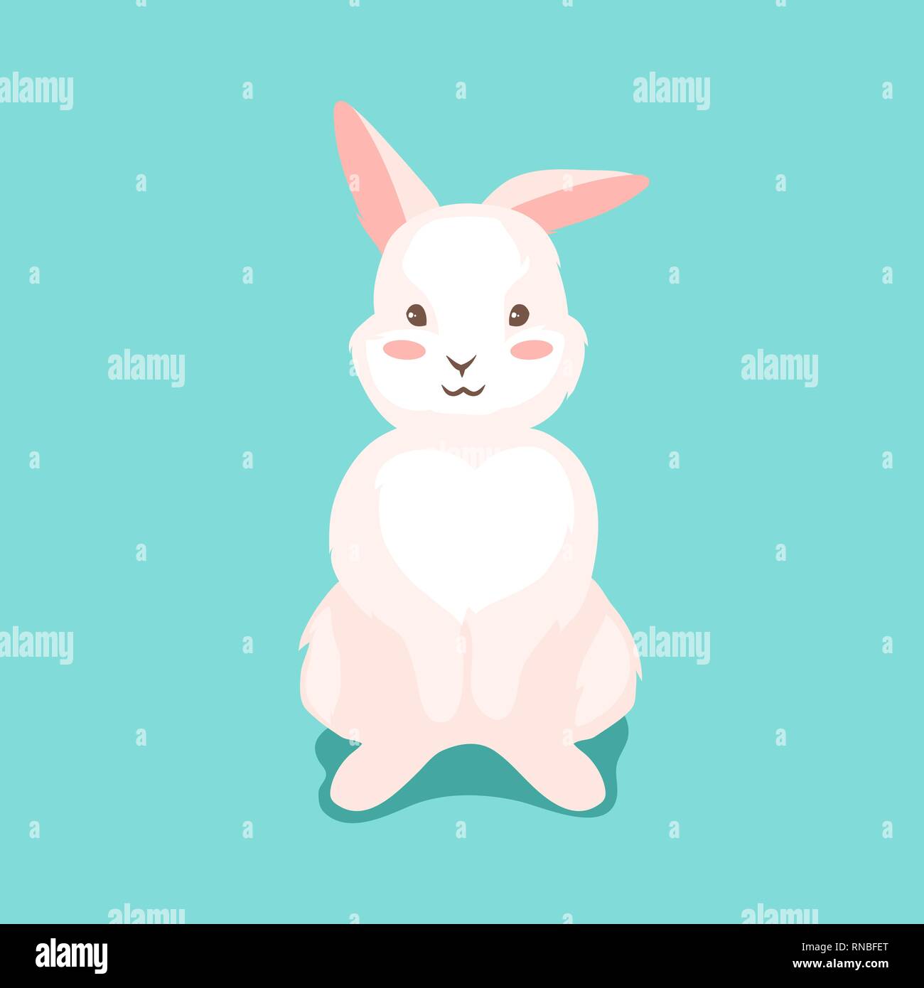 Cute Easter Bunny illustration Stock Vector Image & Art - Alamy