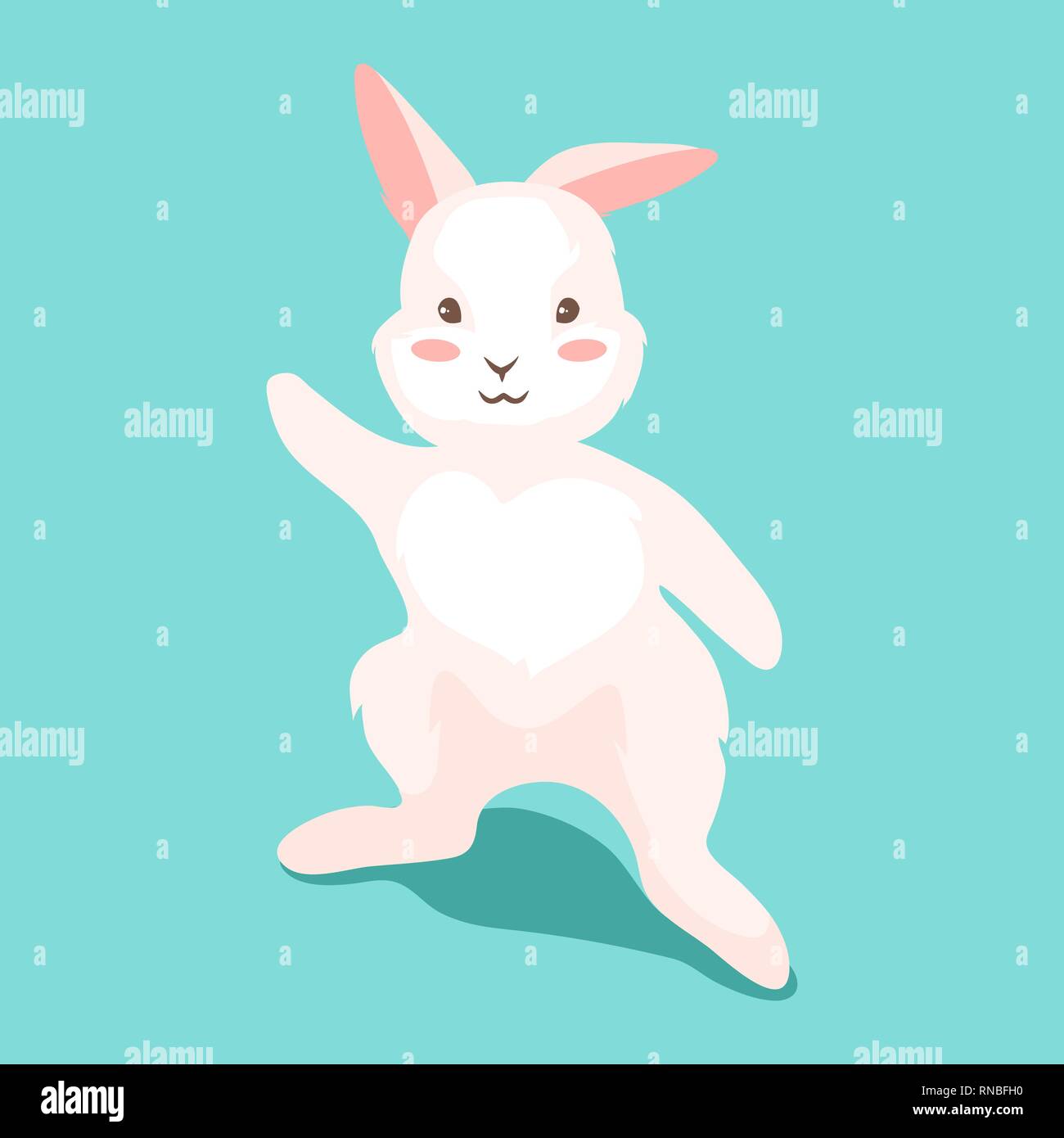 Cute Easter Bunny illustration Stock Vector Image & Art - Alamy
