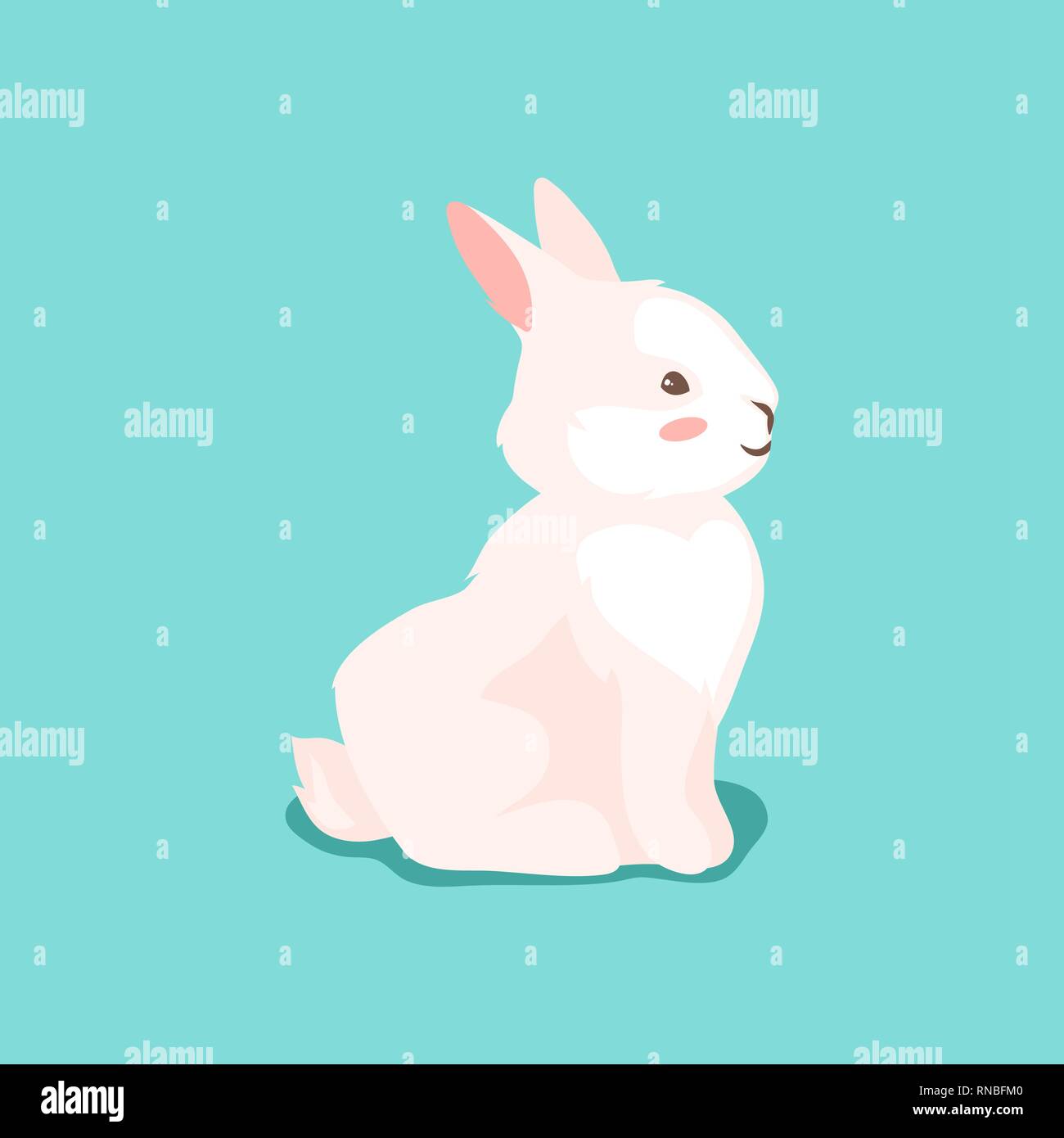 Cute Easter Bunny illustration Stock Vector Image & Art - Alamy