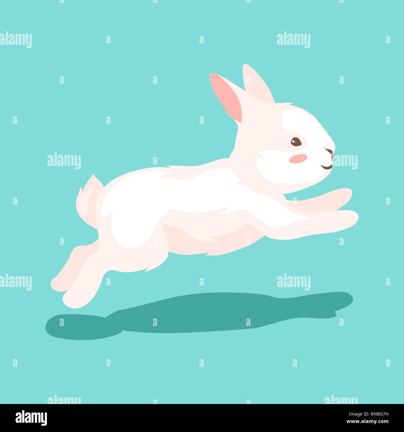 Cute Easter Bunny illustration Stock Vector Image & Art - Alamy