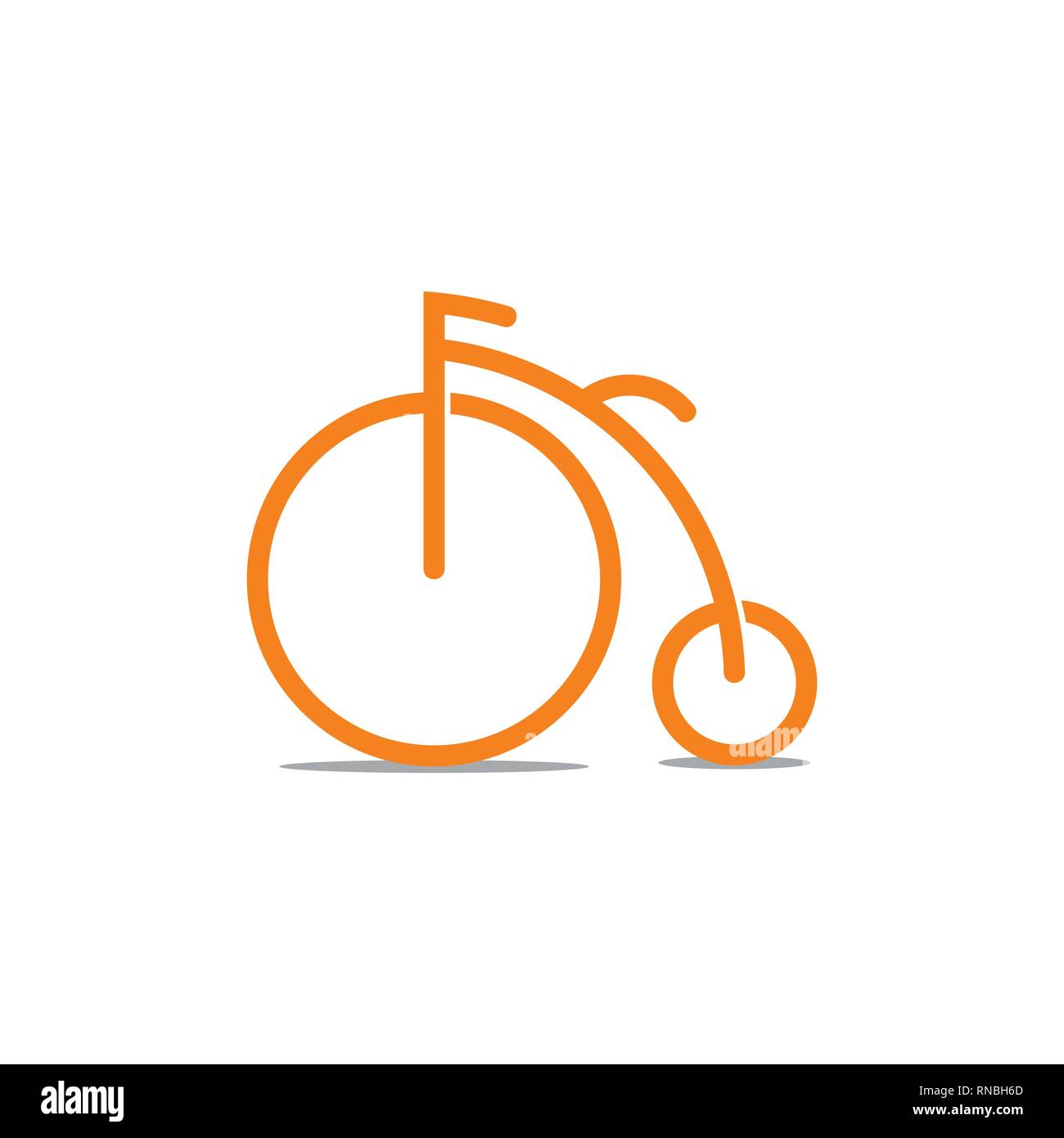 vintage old bike symbol decoration vector Stock Vector
