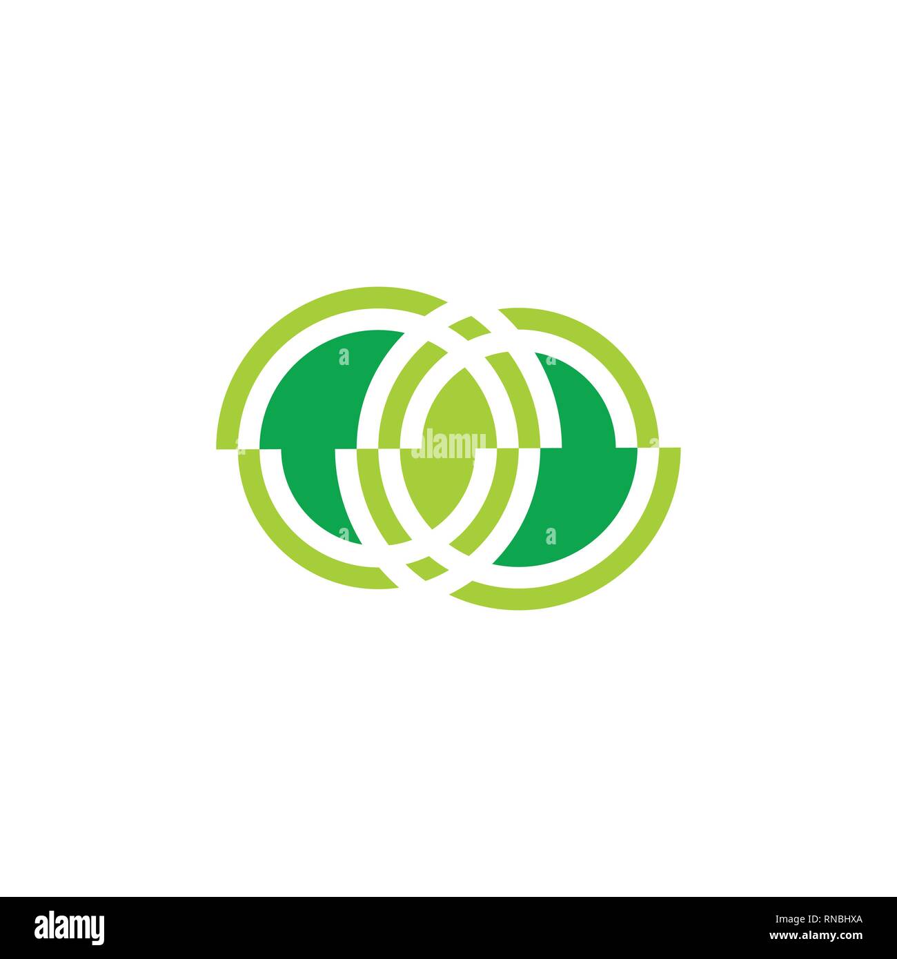 circle arrows geometric stripes logo vector Stock Vector