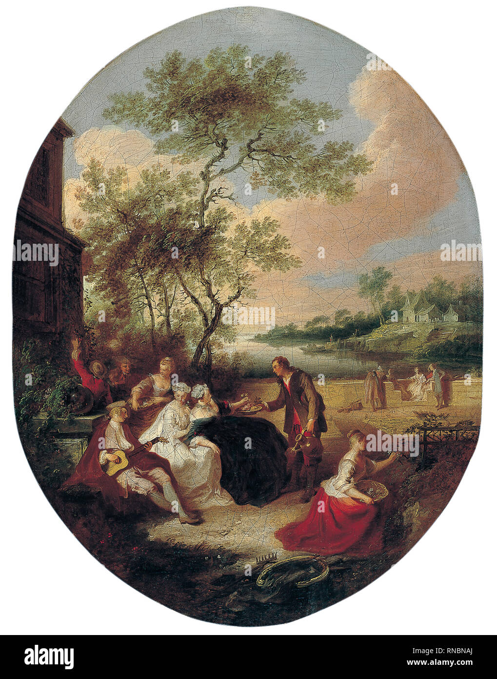 Pierre-Antoine Quillard (París, c. 1704 -Lisboa, 1733). The Four Seasons: Spring (ca. 1725 - 1729). Oil on canvas. 42.5 x 33.5 cm. Museum: Museo Nacional Thyssen-Bornemisza, Madrid. Stock Photo