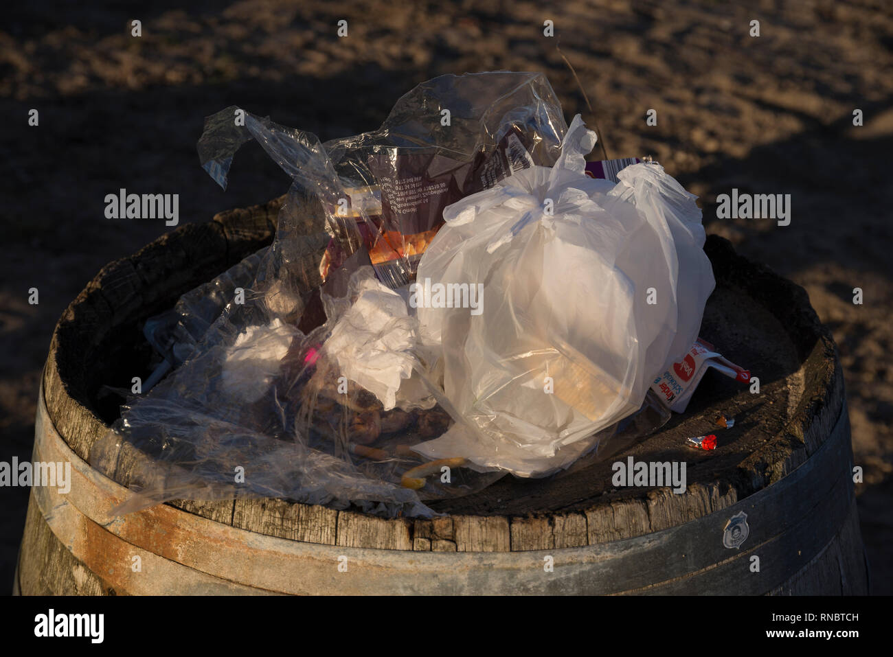 Plastic Pollution Stock Photo