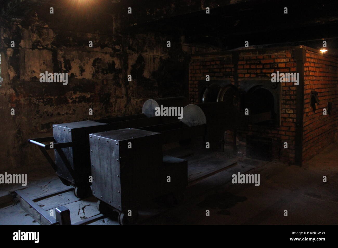 Birkenau Auschwitz Concentration Camp Body Furnaces Stock Photo