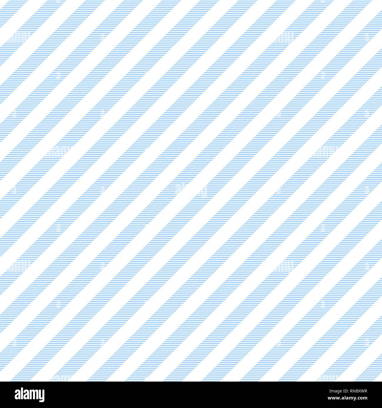 Blue white striped fabric texture seamless pattern. Vector illustration ...