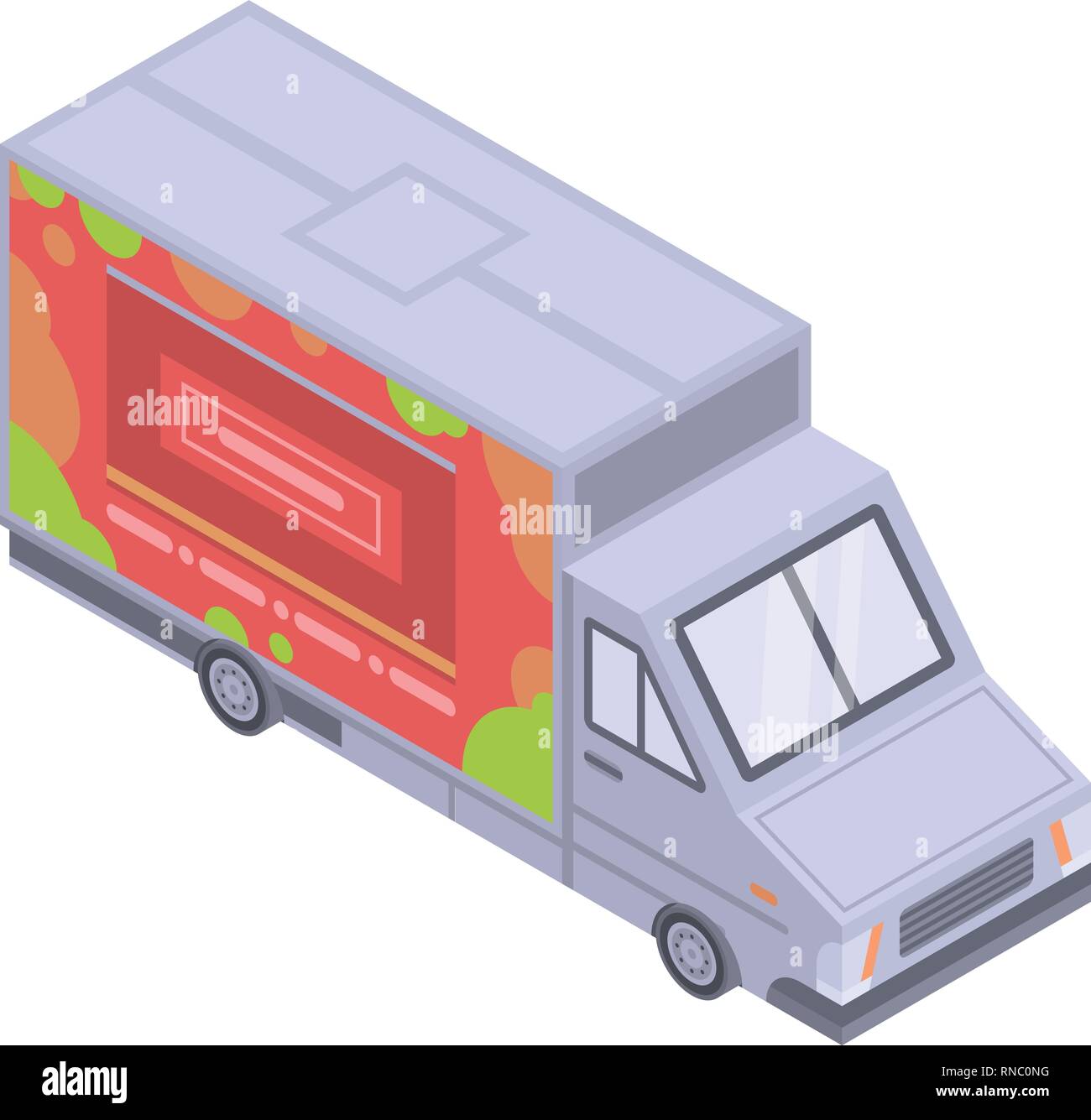Hamburger food truck icon, isometric style Stock Vector Image & Art - Alamy