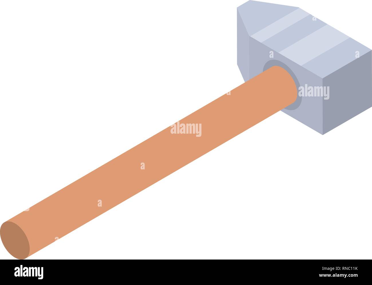 Carpenter hammer icon, isometric style Stock Vector